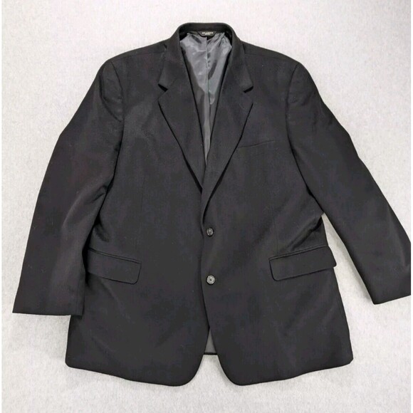 Grant Thomas Jacket Black 100% Cashmere Lord Taylor‎ Blazer Sport Dress Coat 46R - Picture 1 of 11